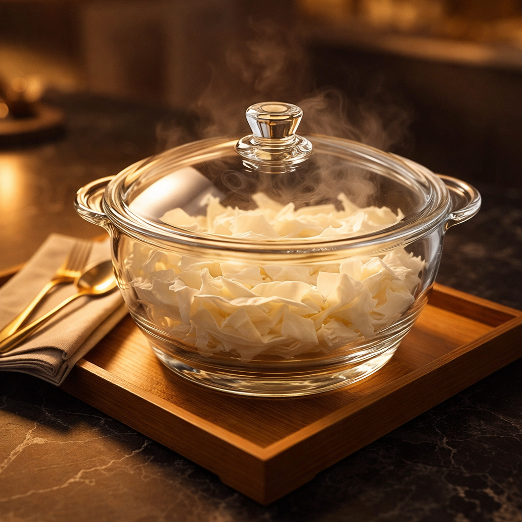 Skybuy 1500 ml Round Glass Casserole with Lid