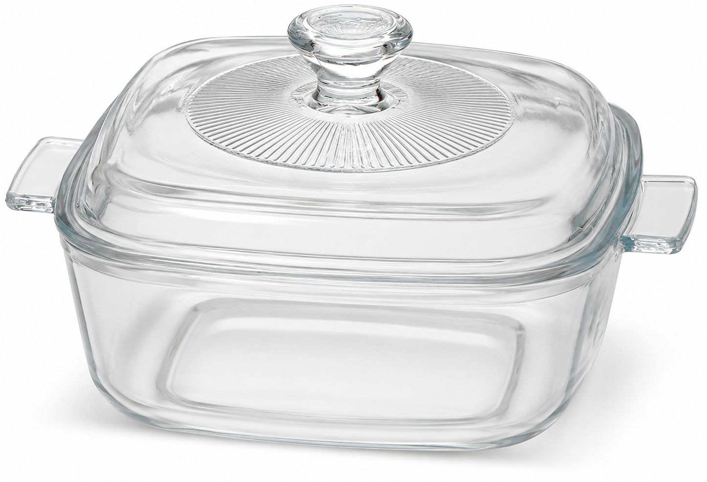 Skybuy 1000 ml Square Glass Casserole with Lid