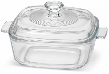 Skybuy 1000 ml Square Glass Casserole with Lid