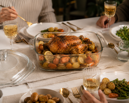Skybuy 2500 ml Square Glass Casserole with Lid