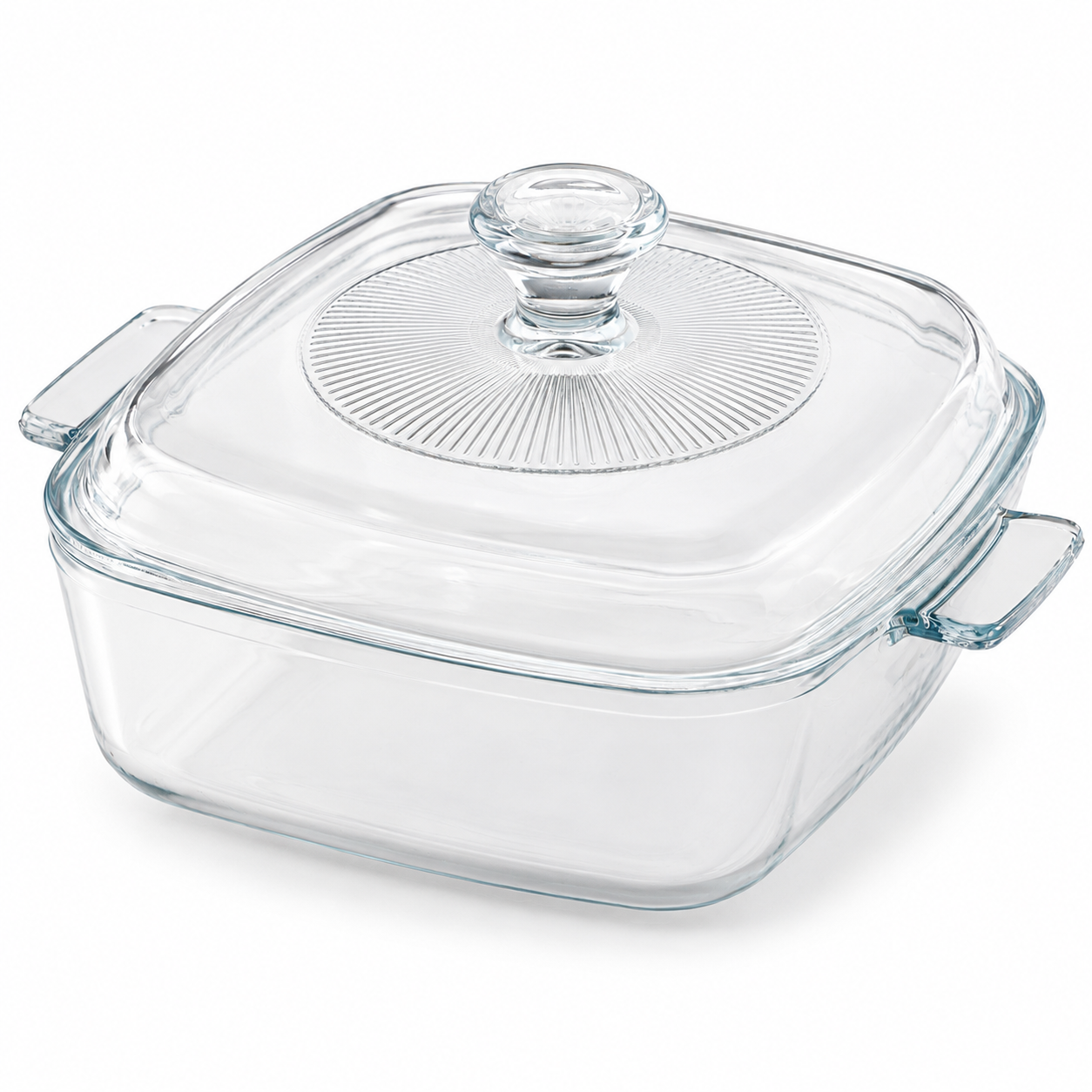 Skybuy 1500 ml Square Glass Casserole with Lid