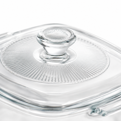 Skybuy 1000 ml Square Glass Casserole with Lid