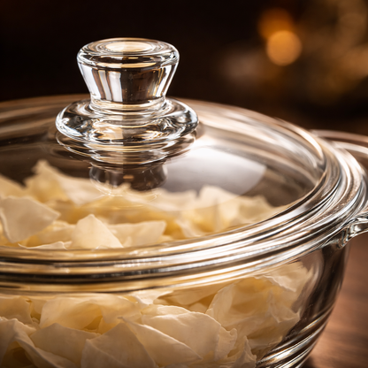 Skybuy 1500 ml Round Glass Casserole with Lid