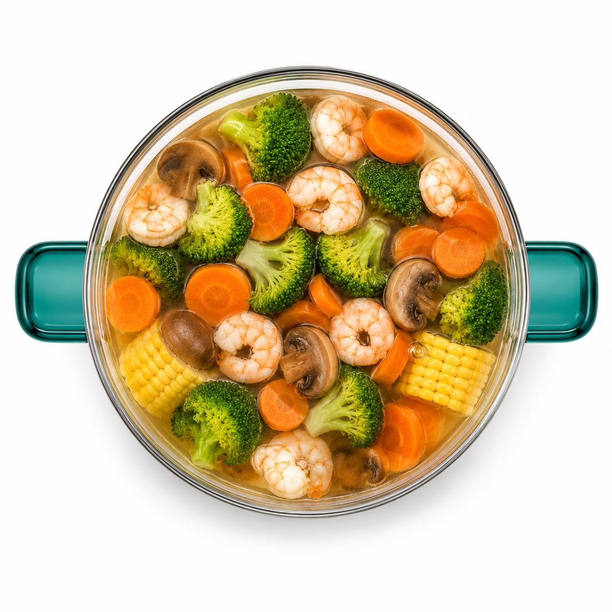 Skybuy 2600 ml Glass Cooking Pot with Lid & Handles