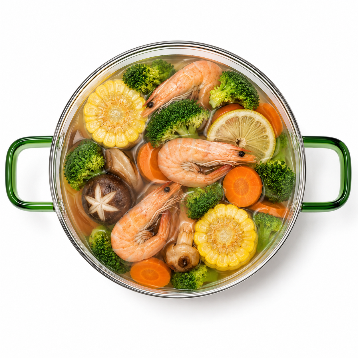 Skybuy 1600 ml Glass Cooking Pot with Lid & Handles